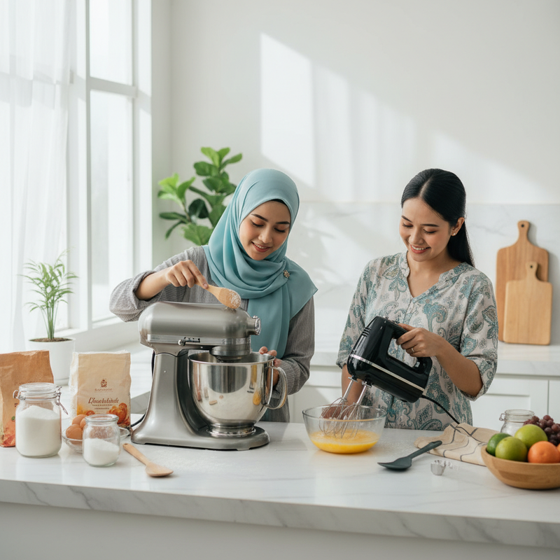 Mixer Stand versus Hand Mixer, Kapasitas dan Kegunaan yang Berbeda