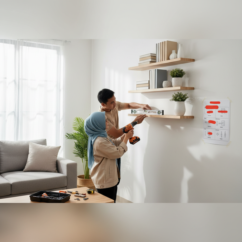 Rak Dinding, Beban Maksimal dan Cara Pemasangan yang Aman