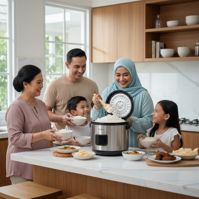Rice Cooker untuk Keluarga Lima Orang, Kapasitas Berapa yang Pas