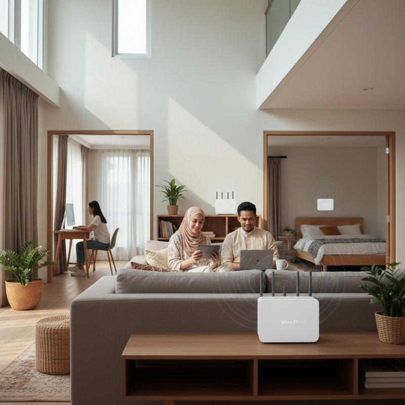 Router dengan Sinyal Stabil di Banyak Ruangan