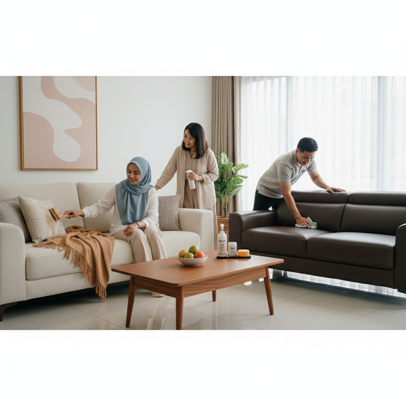 Sofa Kain atau Sofa Kulit di Ruang Tamu, Mana yang Lebih Mudah Dirawat
