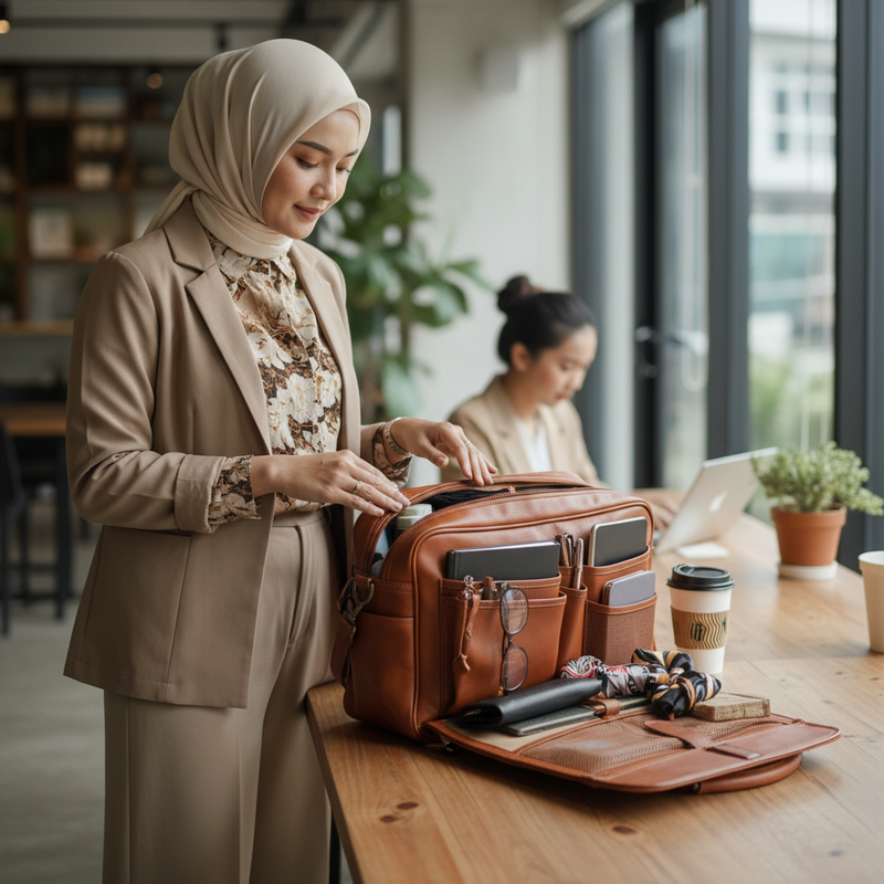 Tas Kantor dengan Banyak Kompartemen