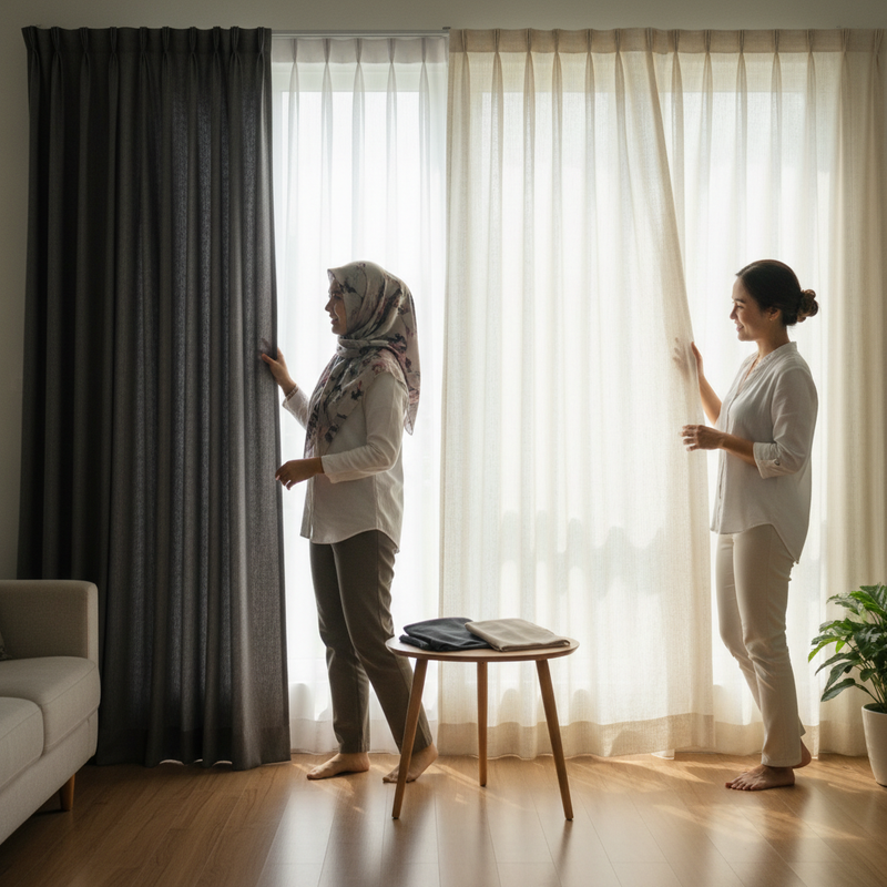 Tirai Blackout versus Tirai Sheer, Perbedaan Fungsi dan Kontrol Cahaya